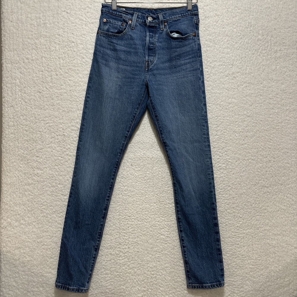 Levis Strauss 501 S‎ Jeans Slim Straight Buttonfly Women's Denim Size 27